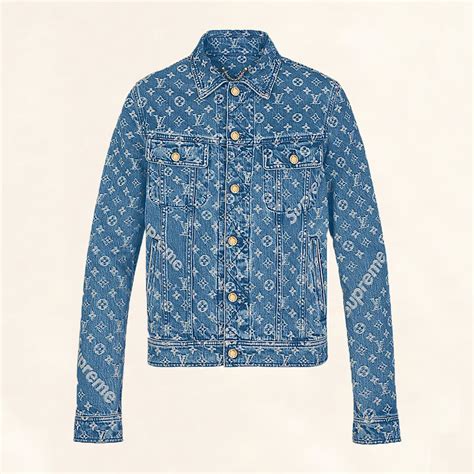 lv x supreme denim|louis vuitton supreme jacket price.